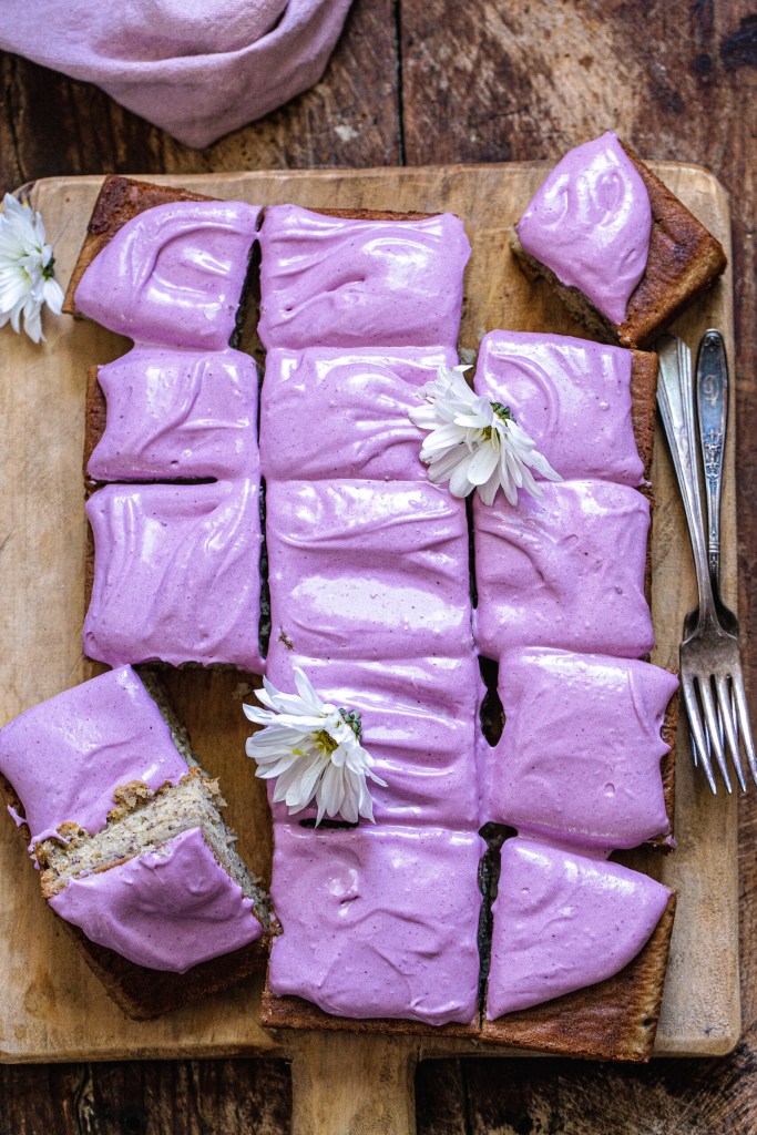 Banana Cream Cake with Berry Frosting 2