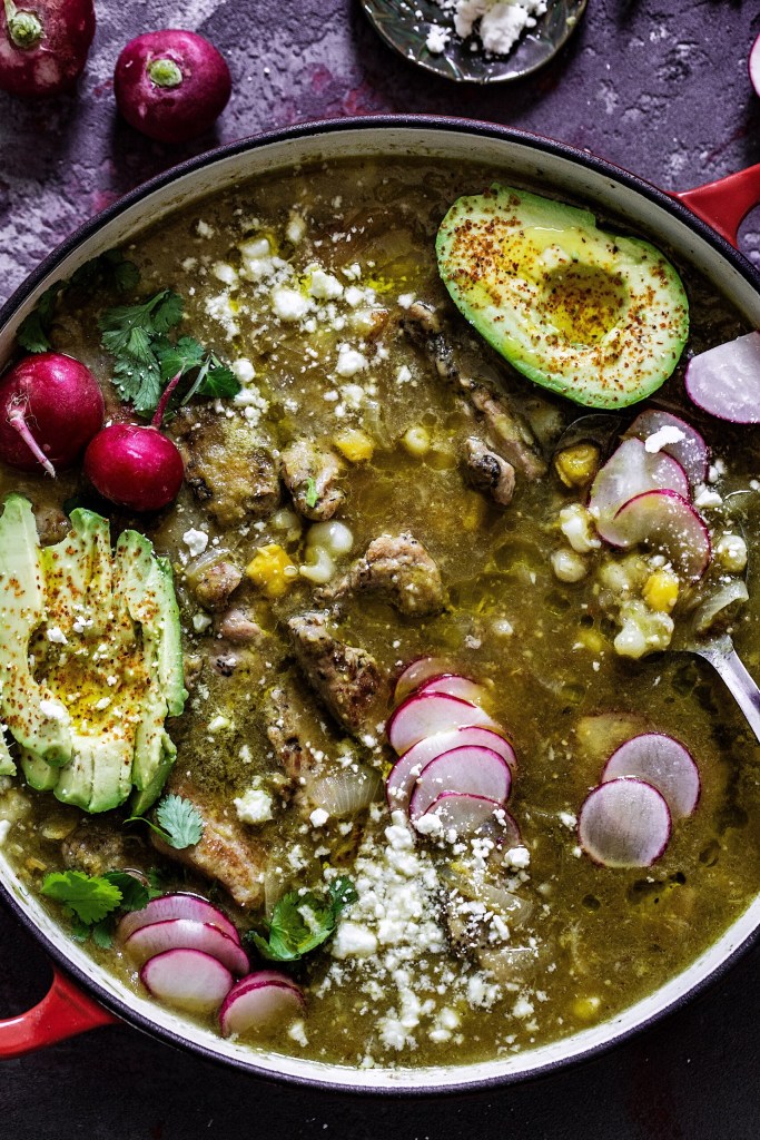 Quick Pork Tenderloin Posole Verde