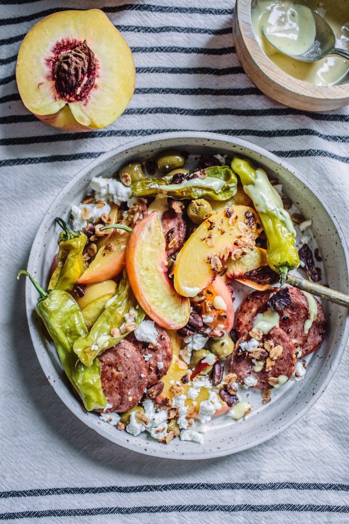 Roasted Peach & Shishito Salad