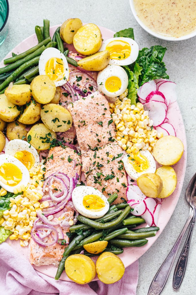 Roasted Salmon Nicoise Salad