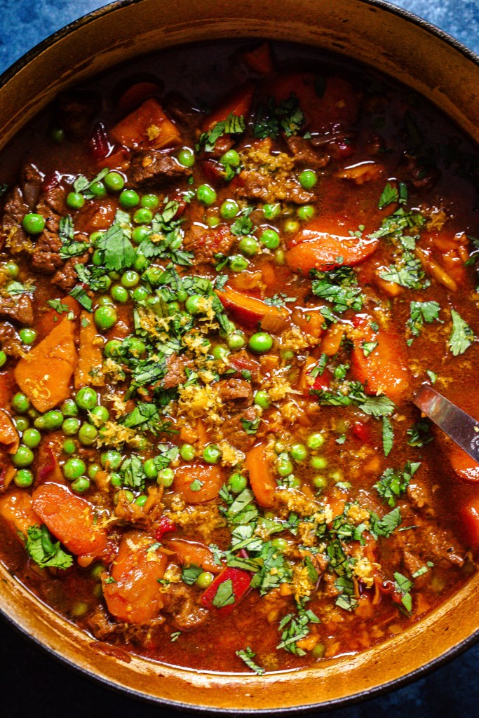 Spiced Beef Stew with Sweet Potatoes and Citrus