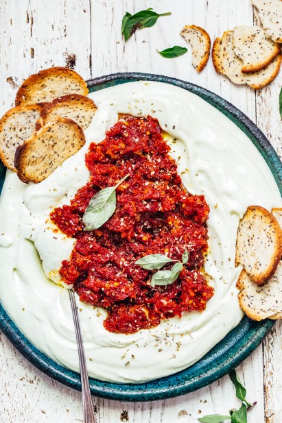 Whipped Mozzarella with Honeyed Sun Dried Tomatoes